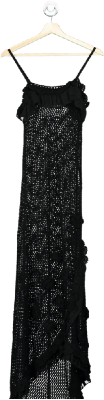 ASOS Black Crochet Maxi Dress XS