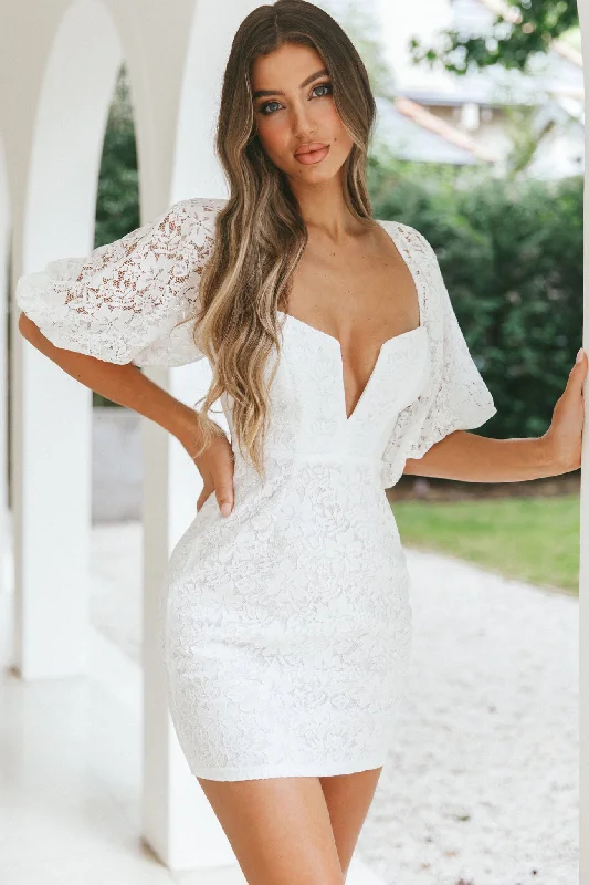 Good Vibes Puff Sleeve Deep V-Neckline Lace Mini Dress White Stylish Spaghetti Strap Mini Dress Good Vibes Puff Sleeve Deep V-Neckline Lace Mini Dress White Stylish Spaghetti Strap Mini Dress
