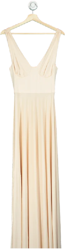 House of CB Beige Sleeveless Maxi Dress UK XS