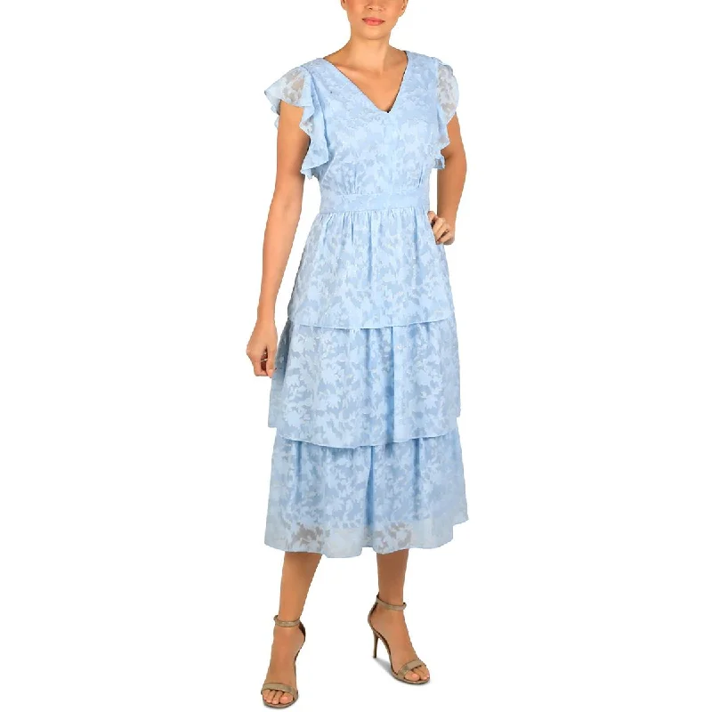 Julia Jordan Womens Tiered  Maxi Dress