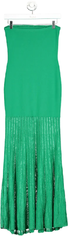 Karen Millen Green Pleated Maxi Dress UK S