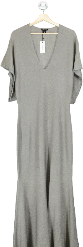 Karen Millen Silver Maxi Dress UK L