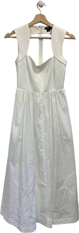Karen Millen White Scoop Neck Jersey Cotton Mix Maxi Dress XS Comfortable Fit-and-Flare Maxi Dress Karen Millen White Scoop Neck Jersey Cotton Mix Maxi Dress XS Comfortable Fit-and-Flare Maxi Dress