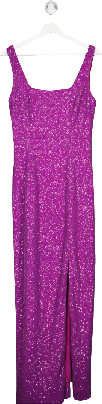 LK Bennett Purple Sequin Maxi Dress UK 10