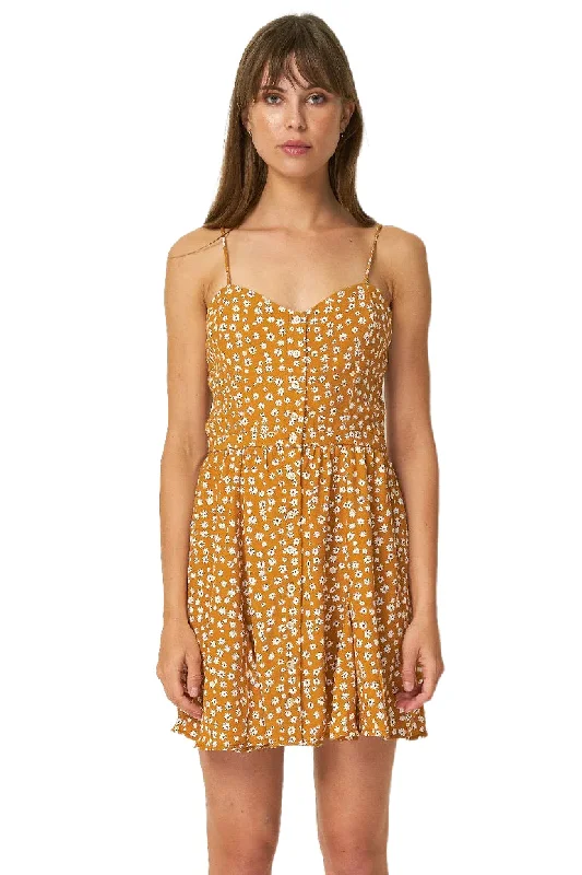 Rue Stiic WOMENS PALMDALE MINI DRESS COLORADO DAISY DESERT SUN Fashionable Off-Shoulder Mini Dress Rue Stiic WOMENS PALMDALE MINI DRESS COLORADO DAISY DESERT SUN Fashionable Off-Shoulder Mini Dress