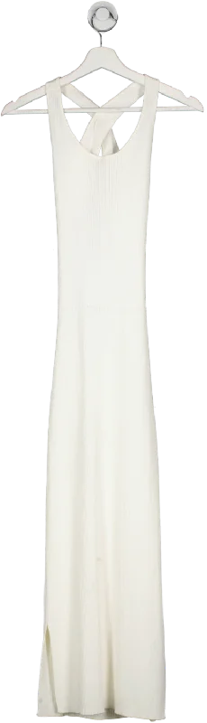 SIR Cream Ribbed Maxi Dress UK XS/S