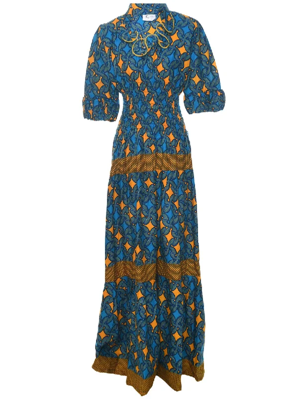 Smocked Maxi Dress - XS