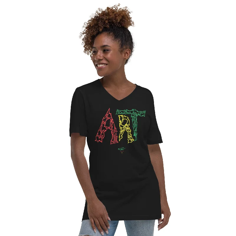 ART - Unisex Short Sleeve V-Neck T-Shirt