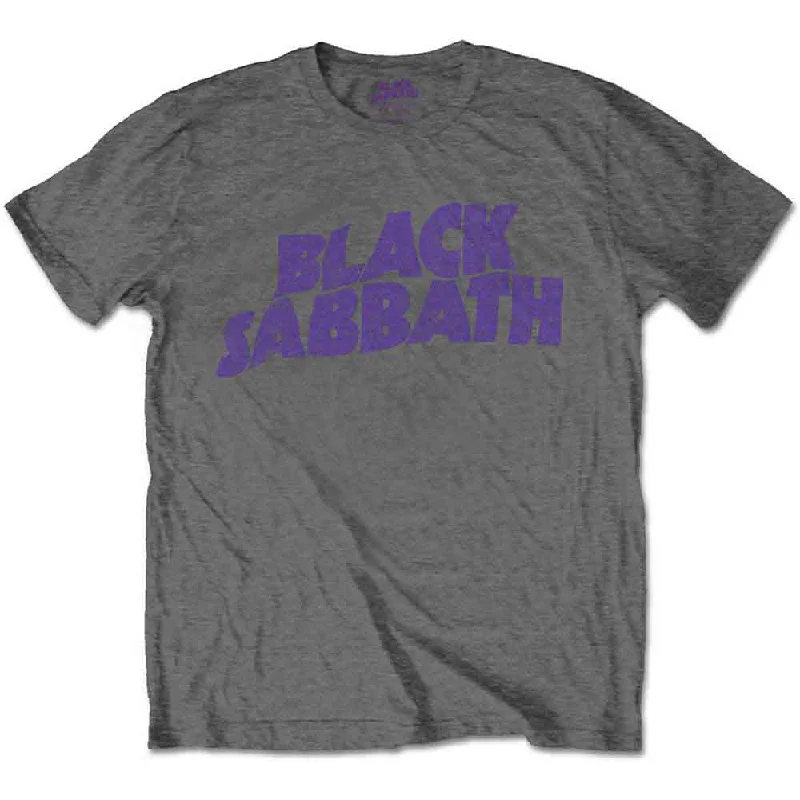 BLACK SABBATH Attractive Kids T-shirt, Wavy Logo Asymmetrical Pockets Print