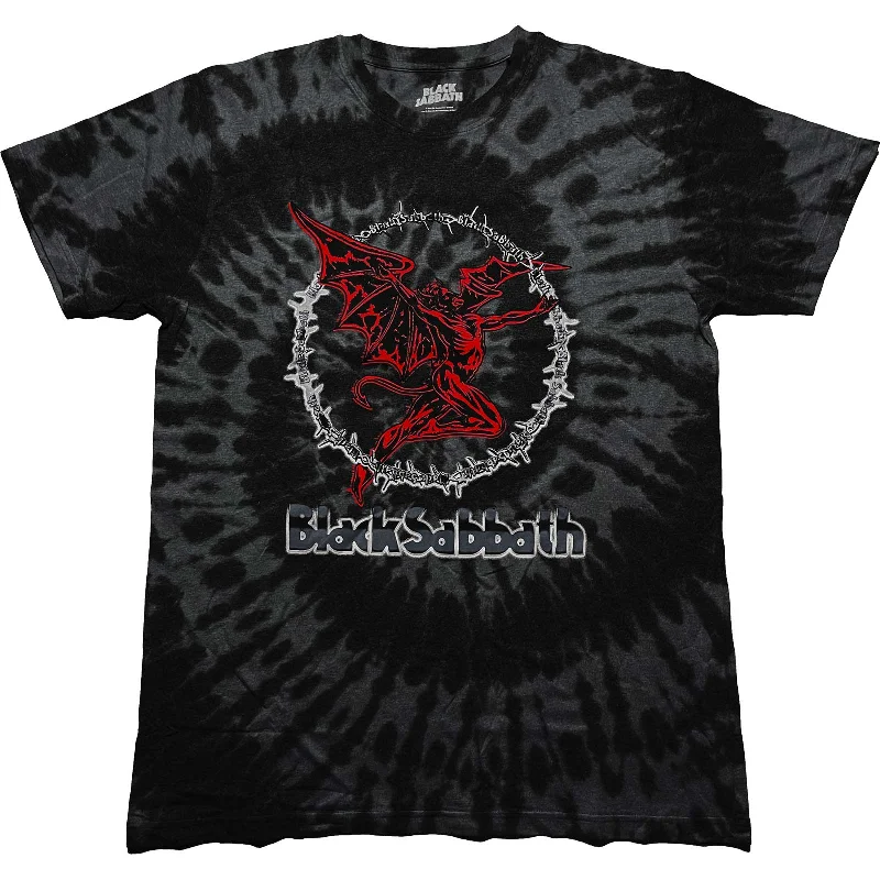 BLACK SABBATH Attractive T-Shirt, Red Henry Plaid T-Shirt Polka Dot Checkered