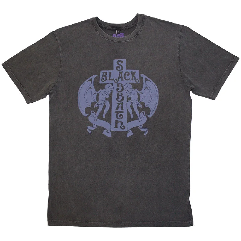 BLACK SABBATH Stone Wash T-Shirt, Angels Terry Blend Velvet Blend Canvas Blend