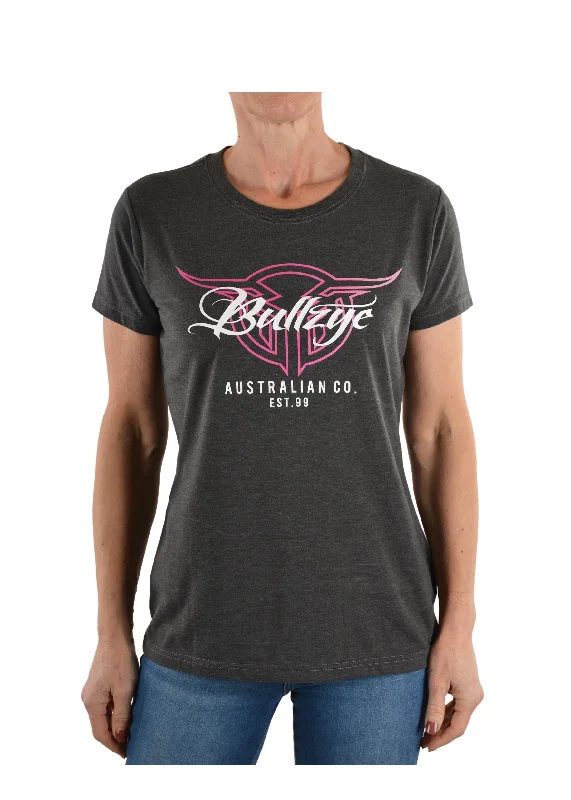 Bullzye Ladies Logo Fade Crew Neck Tee - B1S2503089