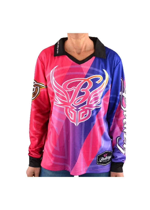 Bullzye Ladies Wild Wings L/S Fishing Tee - Pink - ON SALE