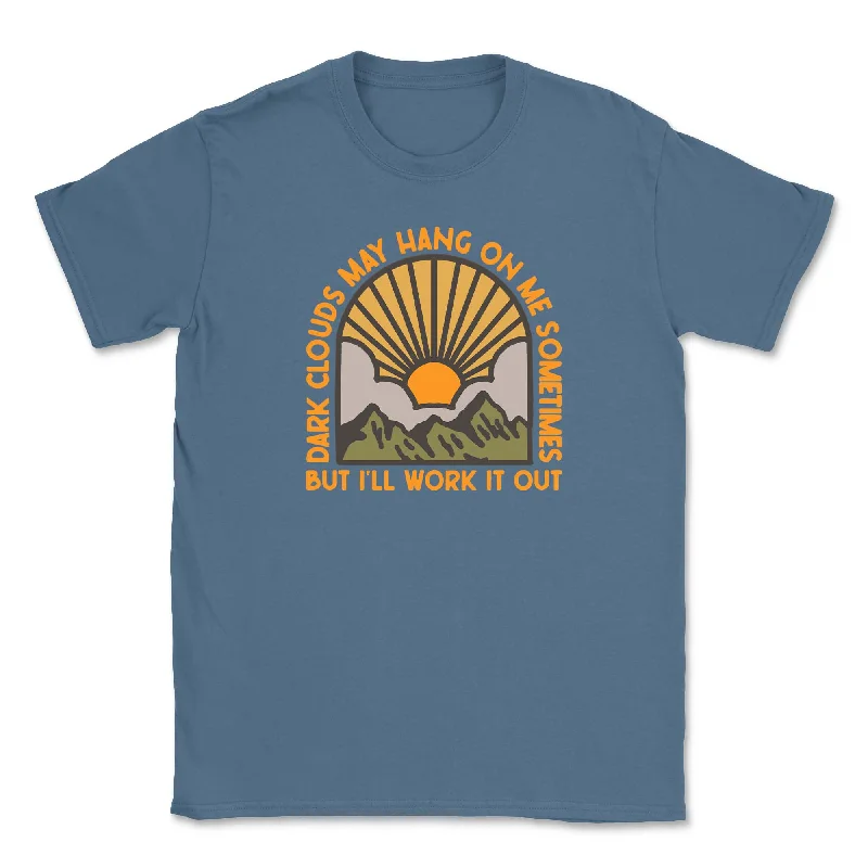 Dark Clouds - Light Unisex Tee Boxy Fit Fitted Loose