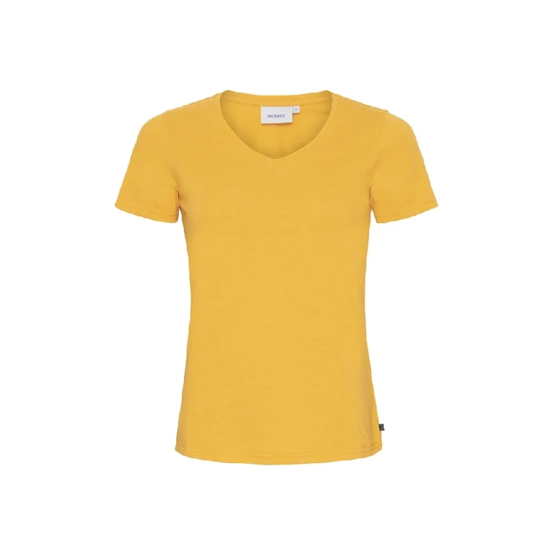 Dorthea Organic Cotton V-Neck tee - Light orange