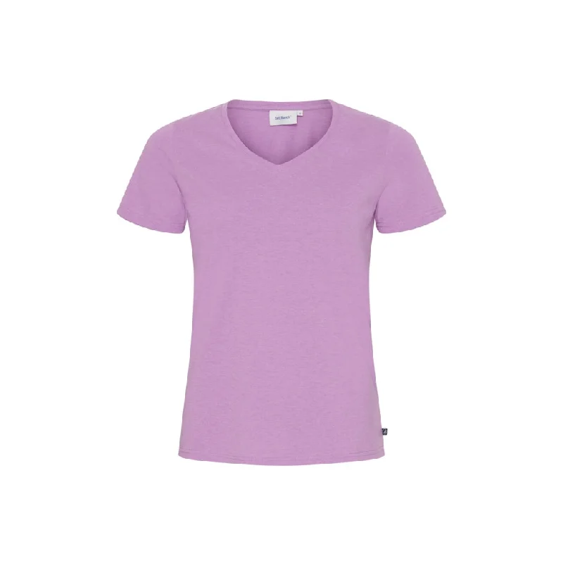 Dorthea Organic Cotton V-Neck tee - Violet