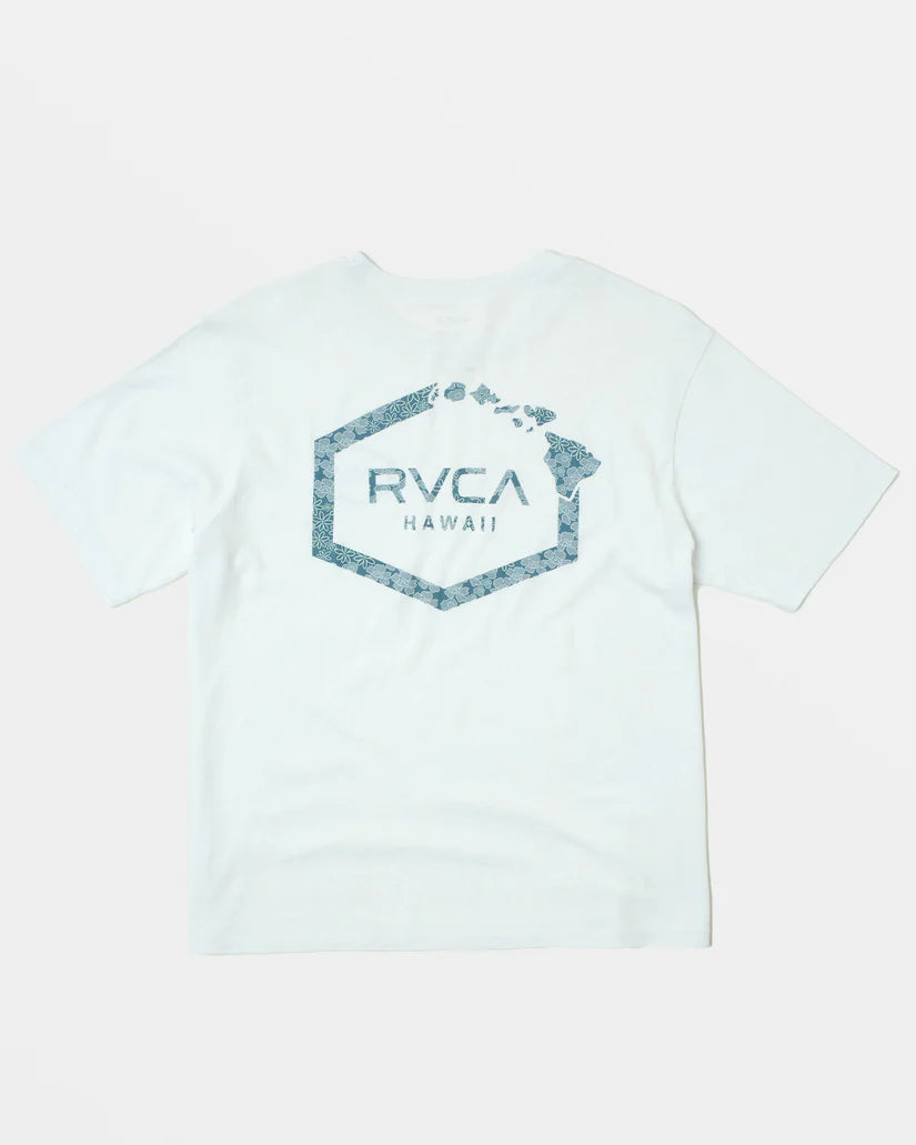 RVCA HAWAII HEX WOMENS TEE - WHITE Modern Contemporary Chic