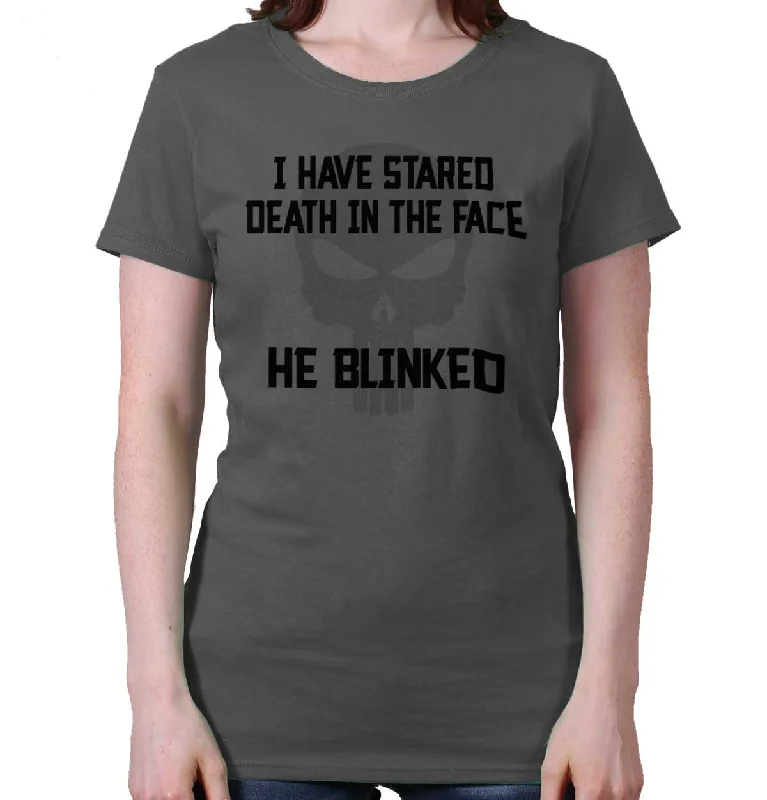 He Blinked Ladies T-Shirt