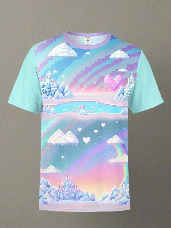 Kawaii Pixel Ice world All Over Printed T-Shirt