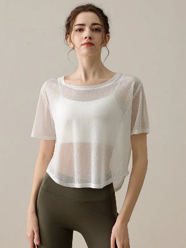 Sport T-shirt training short sleeved top Polka Dot Checkered Tartan