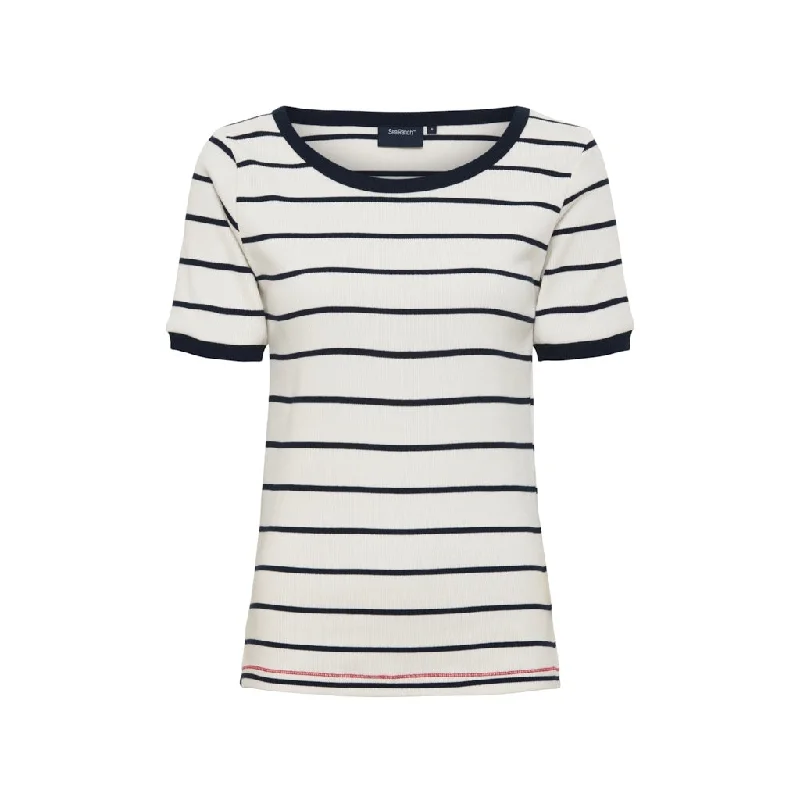 Mabel T-shirt - Pearl/SR Navy