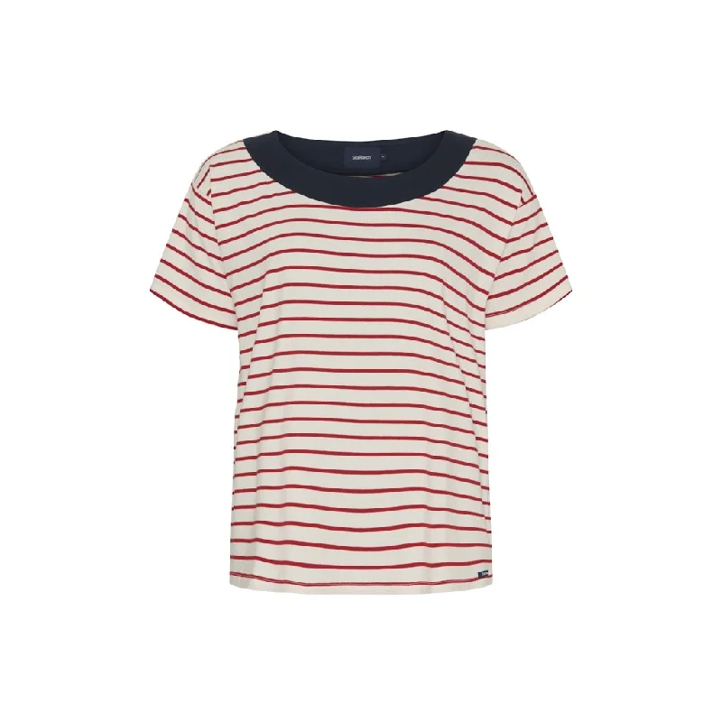 Patrizia Short Sleeve Tee - Pearl/SR Red