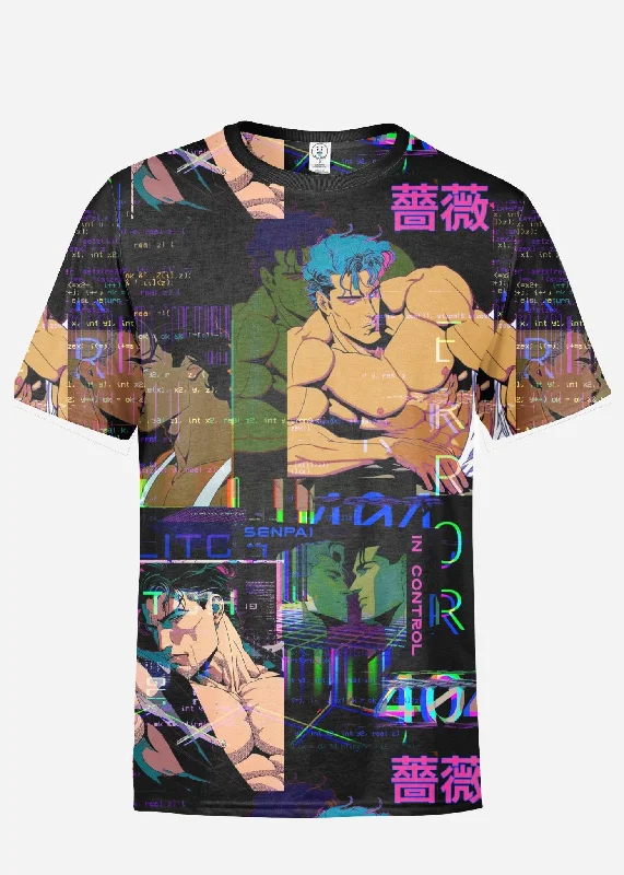 Senpai Bara Glitch Anime All Over Printed T-Shirt