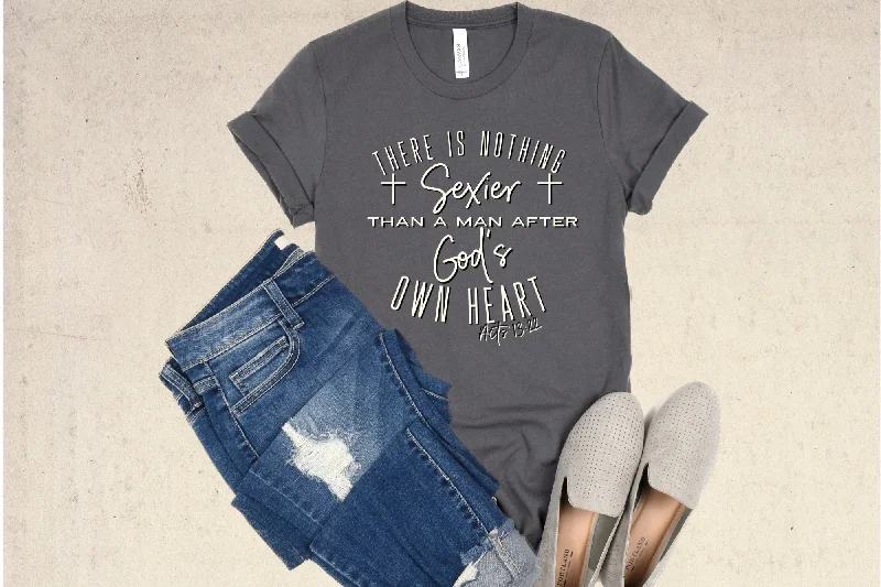 Nothing Sexier Than A Man After God’s Own Heart Ladies T-Shirt Lace Blend Ribbed Blend Corduroy Blend