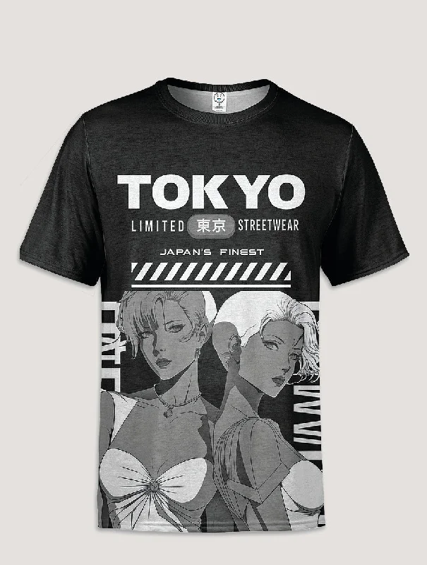 Tokyo Anime Graphic All Over Printed T-Shirt