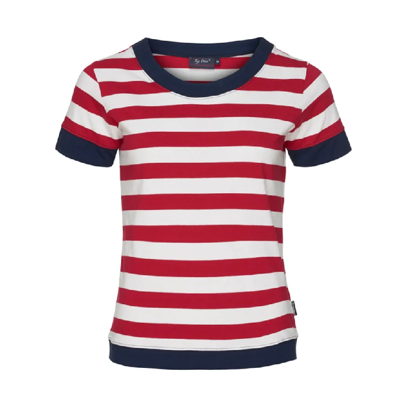 Tonnere Striped Short Sleeve Tee - SR Red/Pearl