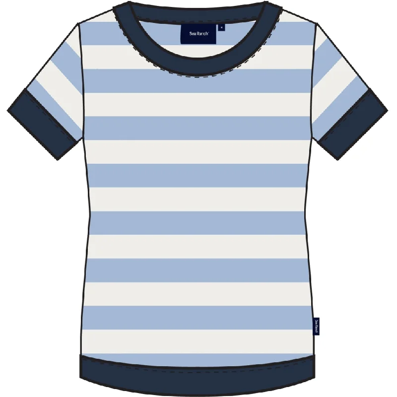 Tonnere Striped Short Sleeve Tee - Pearl / Cashmere Blue