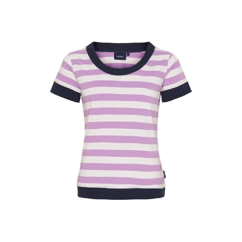 Tonnere Striped Short Sleeve Tee - Violet/Pearl