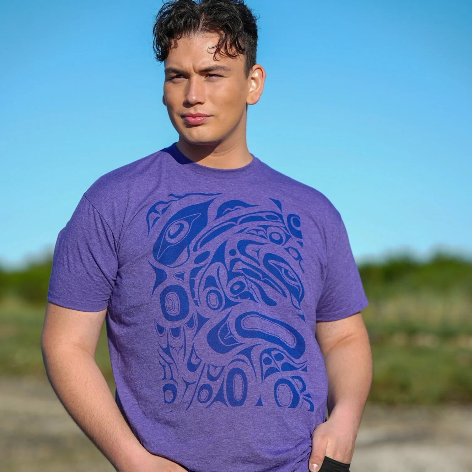 Totem Design House Purple Unisex Raven & Eagle T-Shirt