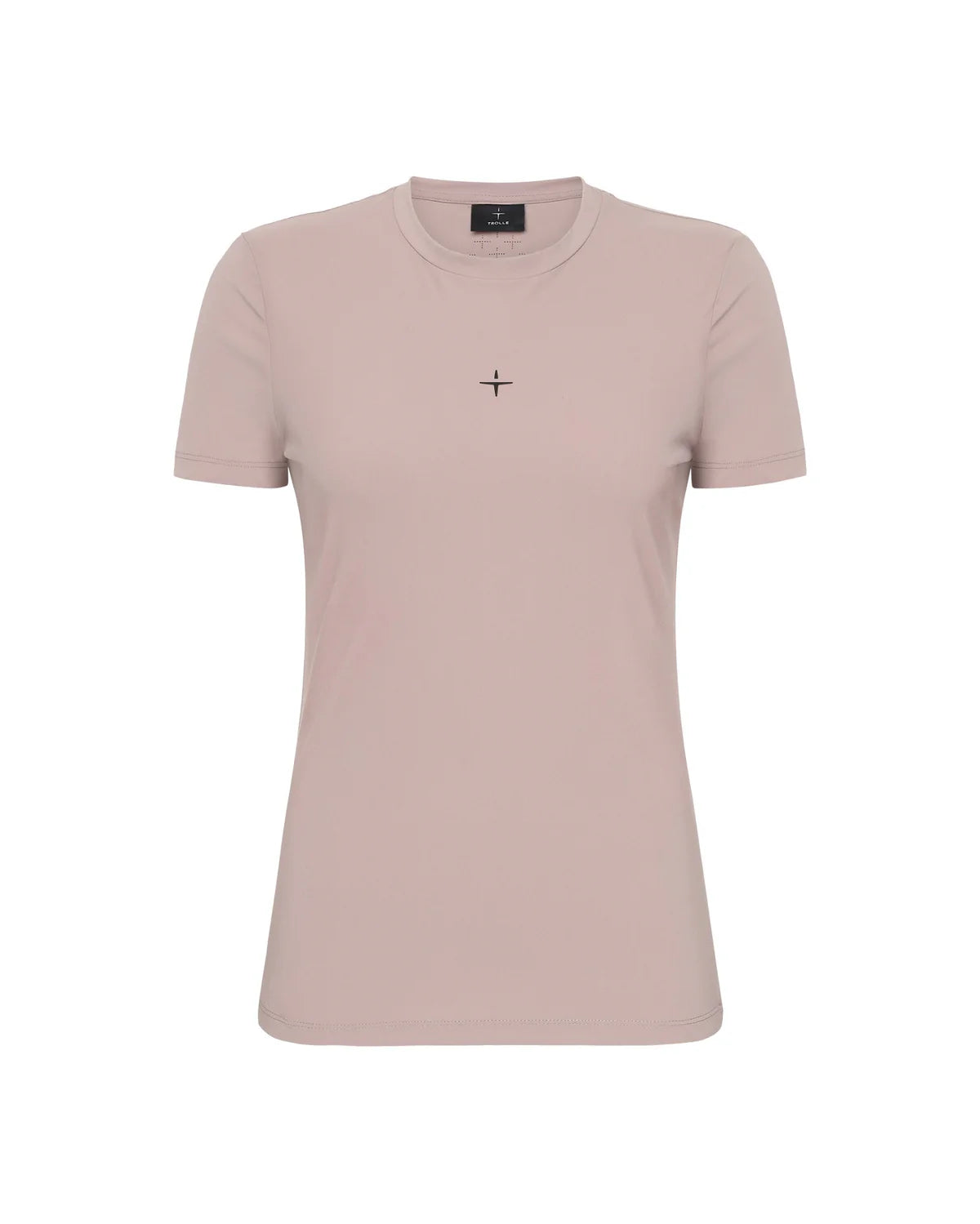 Trolle Athl Perforated T-shirt  in Faded Rose Asymmetrical Pockets Print