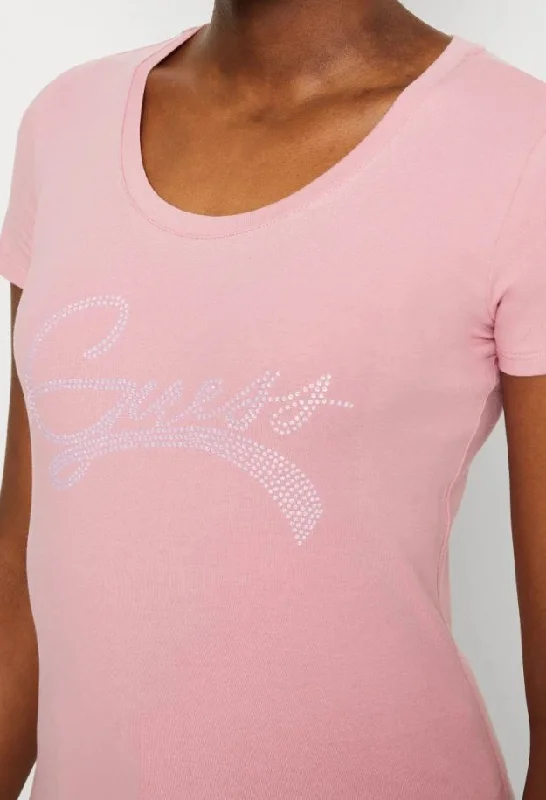 Guess W Adlelina SS Tee Collared Crew Neck Turtle Neck