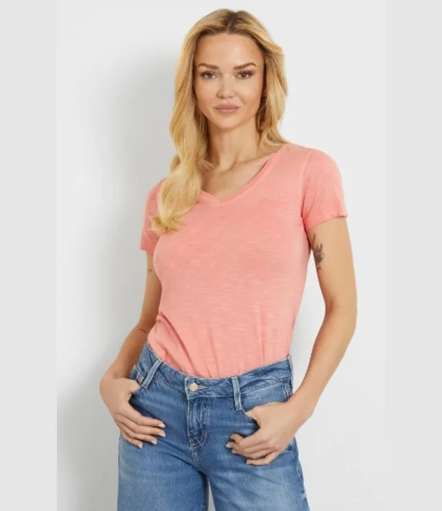 Guess Slubby Tee Front Pockets Side Pockets Patch Pockets
