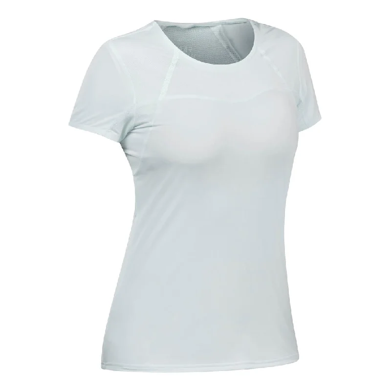 Women’s ultra-light fast hiking T-shirt FH 500. Striped Floral Plaid