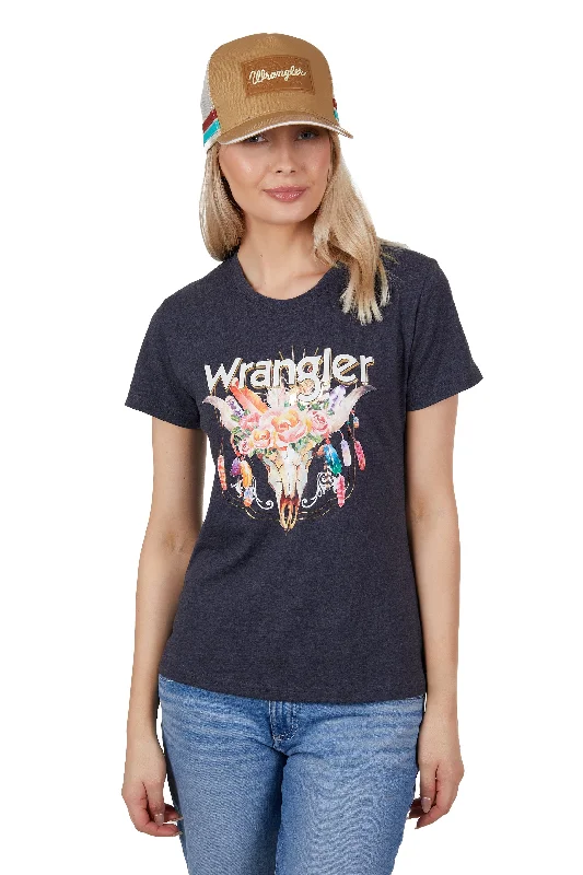 Wrangler Ladies Jade S/S Tee - Charcoal Marle - X4S2598145