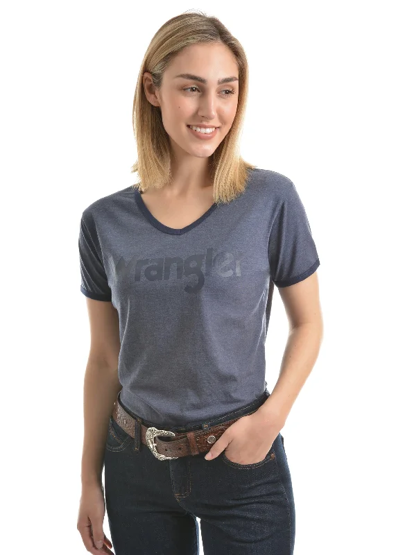 Wrangler Womens Selina S/S Tee - Denim Marle - XCP2570373