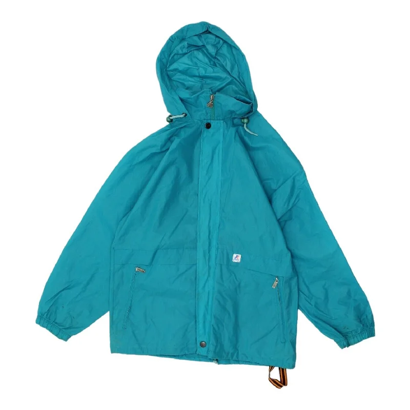 K-Way Mens Blue Green Hooded Rain Jacket | Vintage Activewear Designer Hoodie Wool Fabric Cashmere Fabric Tweed Fabric K-Way Mens Blue Green Hooded Rain Jacket | Vintage Activewear Designer Hoodie Wool Fabric Cashmere Fabric Tweed Fabric