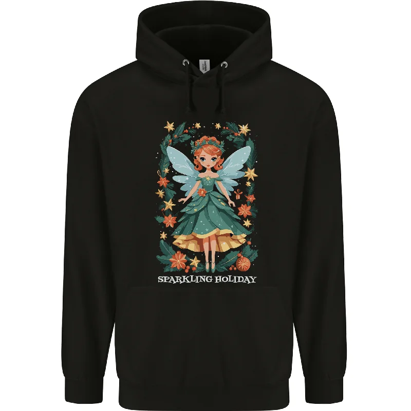 A Christmas Fairy Sparkling Holiday Xmas Mens 80% Cotton Hoodie Hoodie with High-Low Hem Asymmetrical Trendy A Christmas Fairy Sparkling Holiday Xmas Mens 80% Cotton Hoodie Hoodie with High-Low Hem Asymmetrical Trendy
