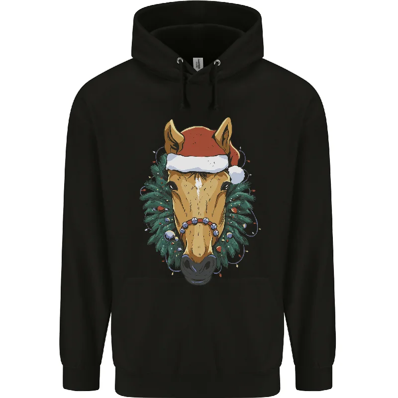 A Christmas Horse Equestrian Mens 80% Cotton Hoodie Hoodie with Print Artistic Unique A Christmas Horse Equestrian Mens 80% Cotton Hoodie Hoodie with Print Artistic Unique