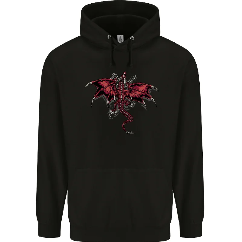 A Climbing Dragon Fantasy Mens 80% Cotton Hoodie Hoodie with Slim Fit Tailored Modern A Climbing Dragon Fantasy Mens 80% Cotton Hoodie Hoodie with Slim Fit Tailored Modern