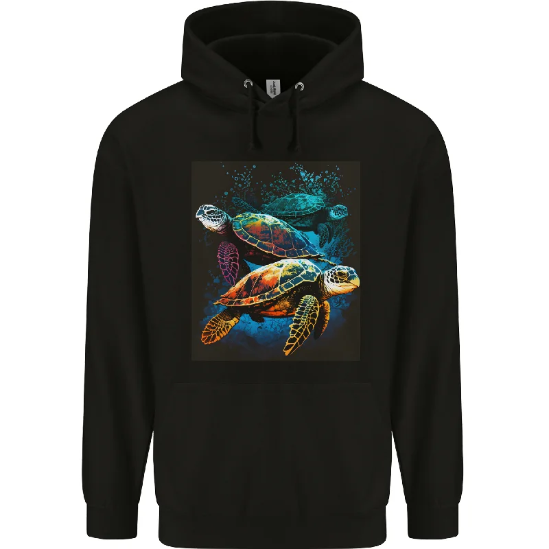 A Colourful Bale of Turtles Mens 80% Cotton Hoodie Hoodie with Pocket Utility Practical A Colourful Bale of Turtles Mens 80% Cotton Hoodie Hoodie with Pocket Utility Practical