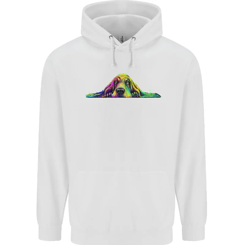 A Colourful Basset Hound Dog Mens 80% Cotton Hoodie Hoodie with Patch Decorative Personalized A Colourful Basset Hound Dog Mens 80% Cotton Hoodie Hoodie with Patch Decorative Personalized
