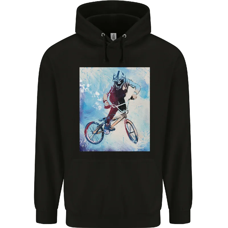 A Cool BMX Design Mens 80% Cotton Hoodie