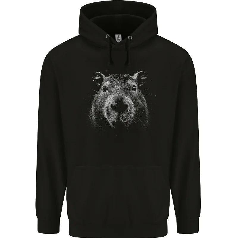 A Cool Capybara Mens 80% Cotton Hoodie