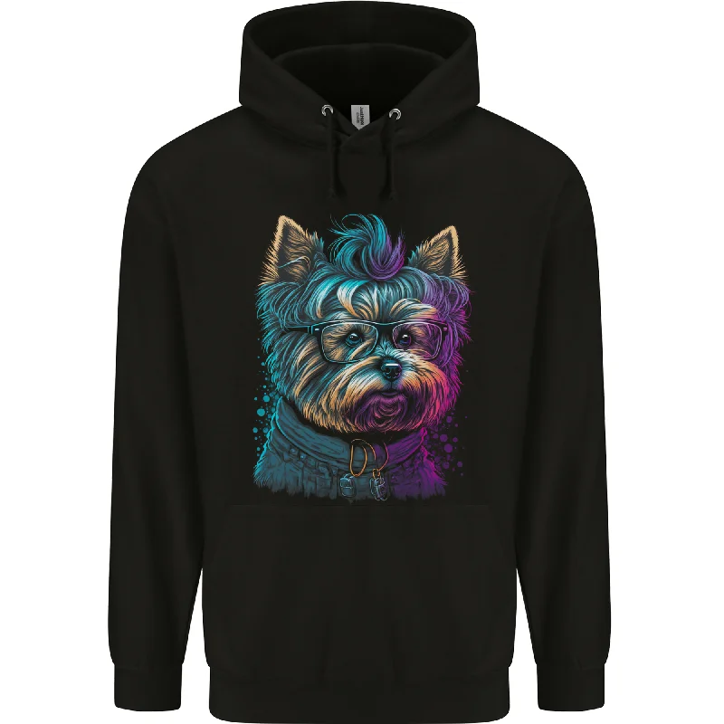 A Cool Yorkie Yorkshire Terrier Female Dog Mens 80% Cotton Hoodie