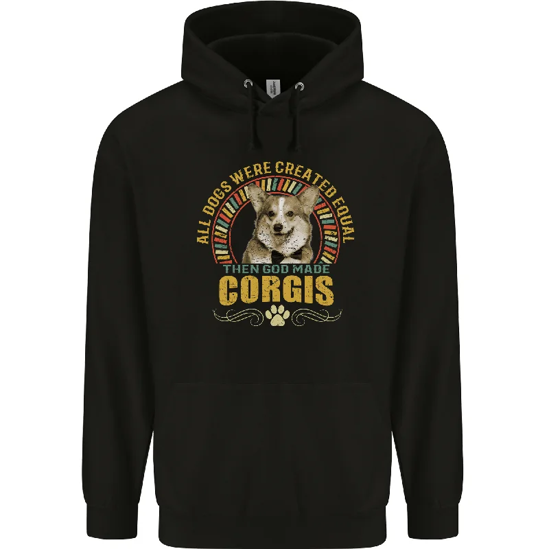 A Corgi Dog Mens 80% Cotton Hoodie