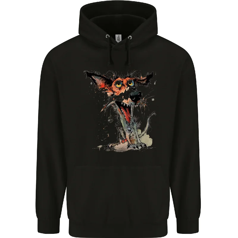 A Crazy Dog Jack Russell Mens 80% Cotton Hoodie